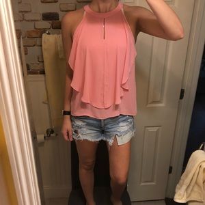 Pink chiffon top